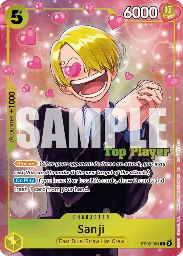 See All Listings | Sanji R [EB02-054][EN](Promotional Card "CS 26-27 Top Player Pack Vol.1") — image from SNKRDUNK
