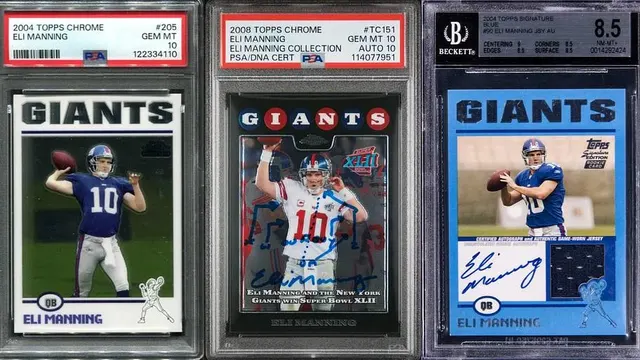 The 5 Most Iconic Eli Manning Football Cards — image from Yahoo Sports